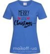 Жіноча футболка Merry little Christmas Яскраво-синій фото