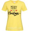 Женская футболка Merry little Christmas Лимонный фото