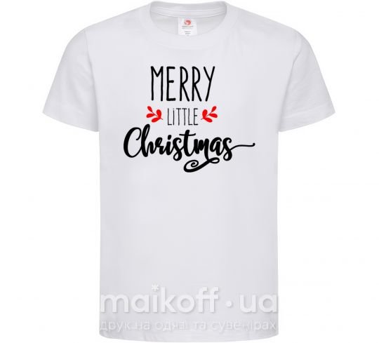 Дитяча футболка Merry little Christmas Білий фото
