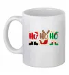 Чашка керамическая HO-HO-HO Белый фото
