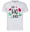 Чоловіча футболка HO-HO-HO листики Білий фото