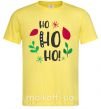 Чоловіча футболка HO-HO-HO листики Лимонний фото