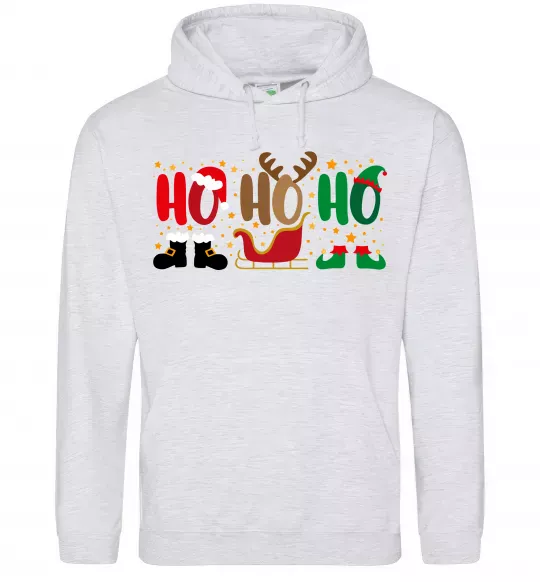 Жіноча толстовка (худі) HO-HO-HO Сірий меланж фото