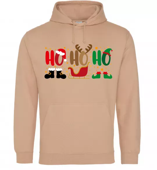 Жіноча толстовка (худі) HO-HO-HO Пісочний фото