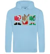 Жіноча толстовка (худі) HO-HO-HO Блакитний Жіноча толстовка (худі) HO-HO-HO Блакитний фото