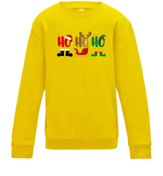 Детский Свитшот HO-HO-HO Солнечно желтый фото