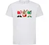 Детская футболка HO-HO-HO Белый фото