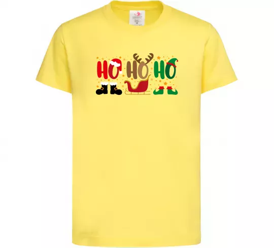 Детская футболка HO-HO-HO Лимонный фото
