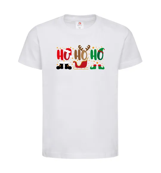Дитяча футболка HO-HO-HO Білий фото