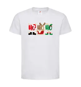 Детская футболка HO-HO-HO Белый фото