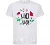 Дитяча футболка HO-HO-HO листики Білий фото