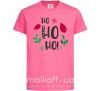 Дитяча футболка HO-HO-HO листики Яскраво-рожевий фото
