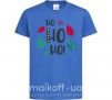 Детская футболка HO-HO-HO листики Ярко-синий фото