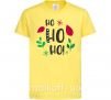 Дитяча футболка HO-HO-HO листики Лимонний фото