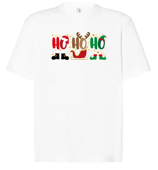 Футболка Оверсайз HO-HO-HO Білий фото