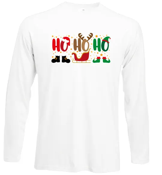 Лонгслив HO-HO-HO Белый фото