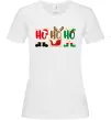 Жіноча футболка HO-HO-HO Білий Жіноча футболка HO-HO-HO Білий фото