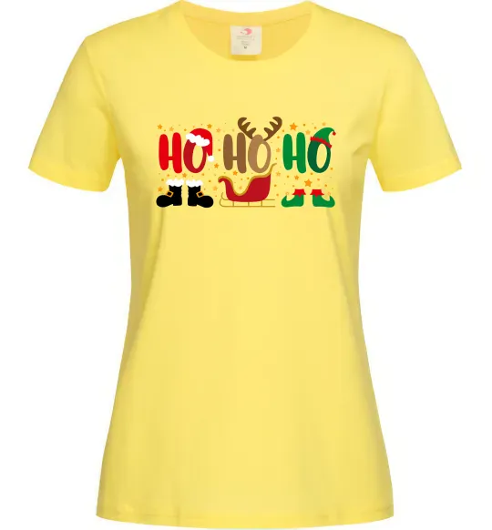Жіноча футболка HO-HO-HO Лимонний фото