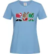Жіноча футболка HO-HO-HO Блакитний Жіноча футболка HO-HO-HO Блакитний фото