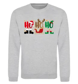 Свитшот HO-HO-HO Серый меланж фото