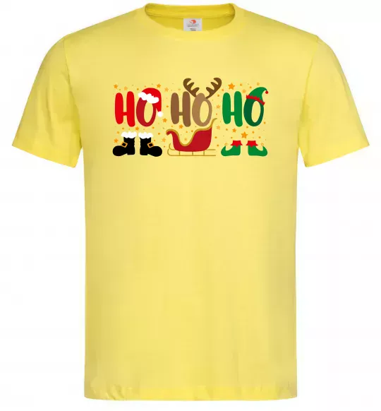 Чоловіча футболка HO-HO-HO Лимонний фото