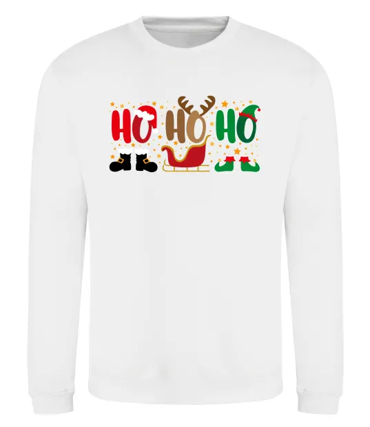 Світшот HO-HO-HO Білий фото