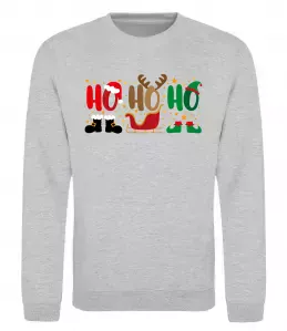 Свитшот HO-HO-HO Серый меланж фото