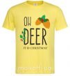Мужская футболка Oh deer шишки Лимонный фото