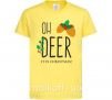 Дитяча футболка Oh deer шишки Лимонний фото