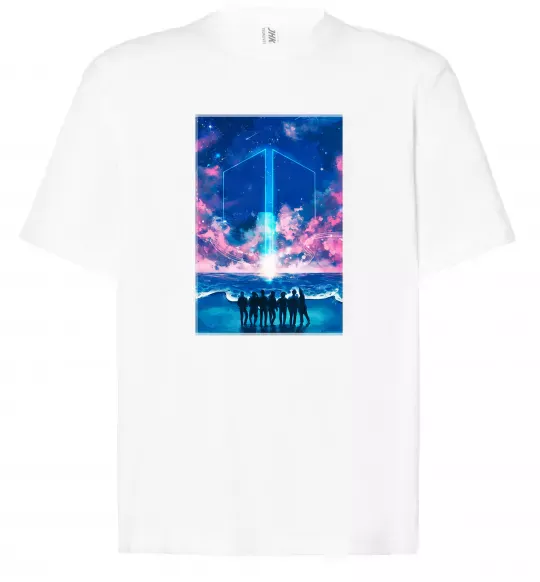 Футболка Оверсайз BTS army Белый фото