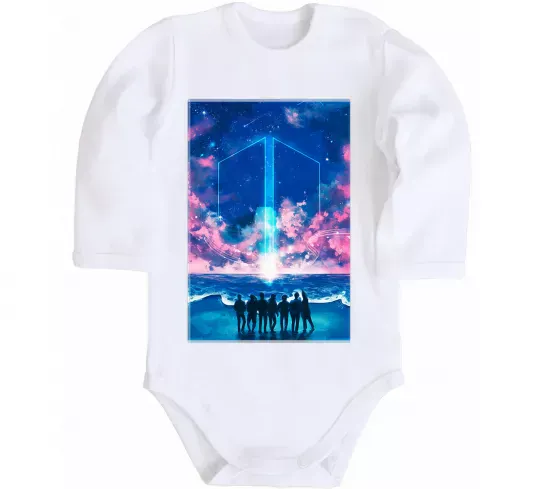 Детский боди BTS army Белый фото