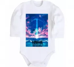 Дитячий бодік BTS army Білий фото