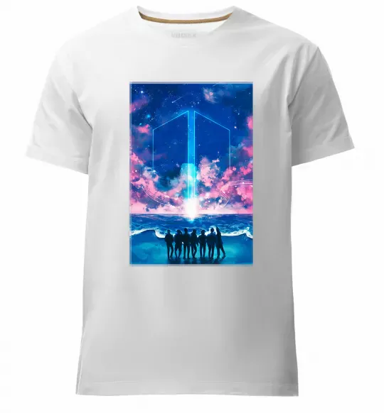 Чоловіча преміум футболка BTS army Білий фото