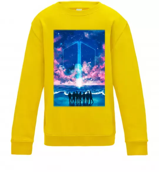 Дитячий світшот BTS army Сонячно жовтий фото