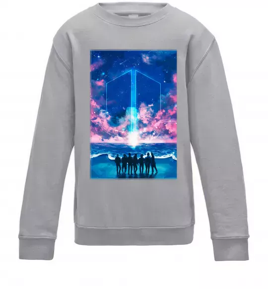 Дитячий світшот BTS army Сірий меланж фото