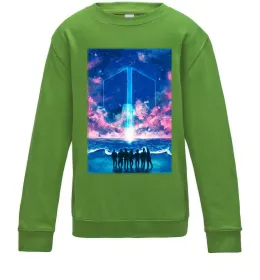 Дитячий світшот BTS army Лаймовий фото