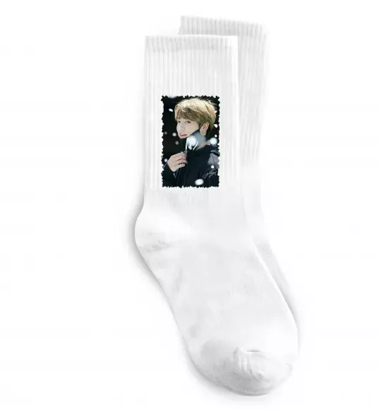 Шкарпетки Jongkook signature Білий фото