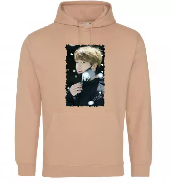 Жіноча толстовка (худі) Jongkook signature Пісочний фото