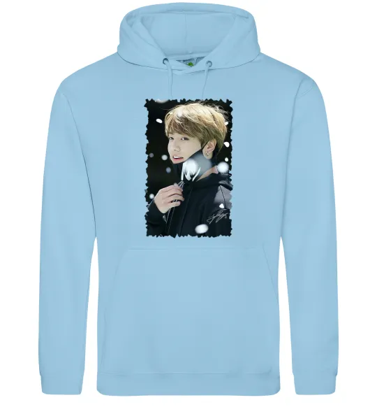 Жіноча толстовка (худі) Jongkook signature Блакитний фото