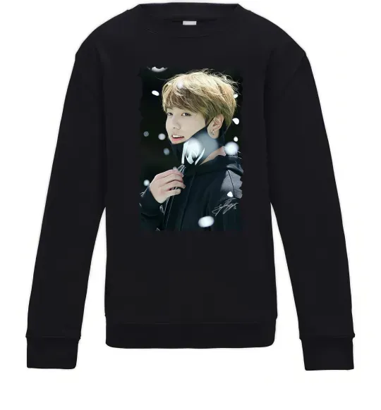 Детский Свитшот Jongkook signature Черный фото