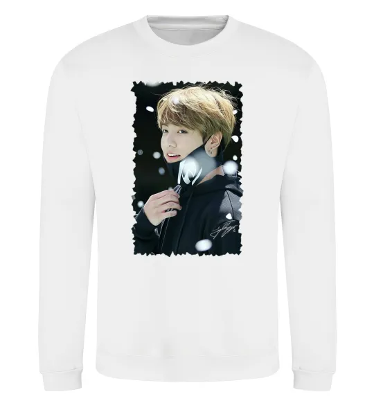 Свитшот Jongkook signature Белый фото