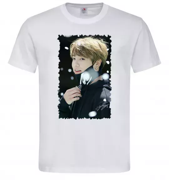 Мужская футболка Jongkook signature Белый фото