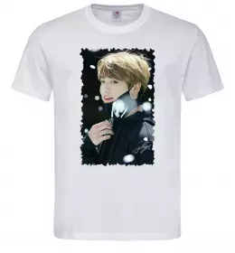 Мужская футболка Jongkook signature Белый фото