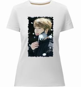 Женская премиум футболка Jongkook signature