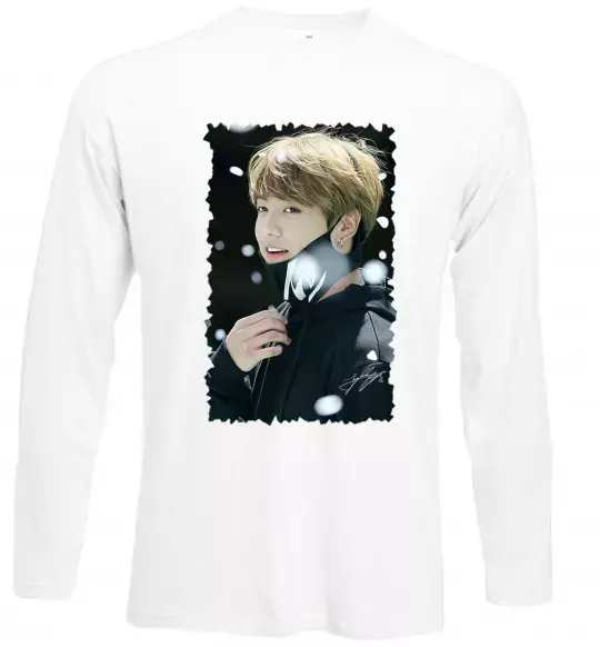 Лонгслів Jongkook signature Білий фото