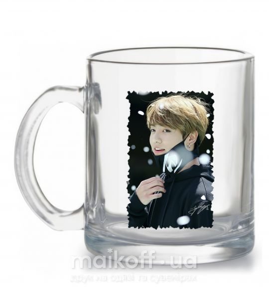 Чашка стеклянная Jongkook signature Прозрачный фото