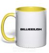 Чашка с цветной ручкой Billieeilish text Солнечно желтый фото