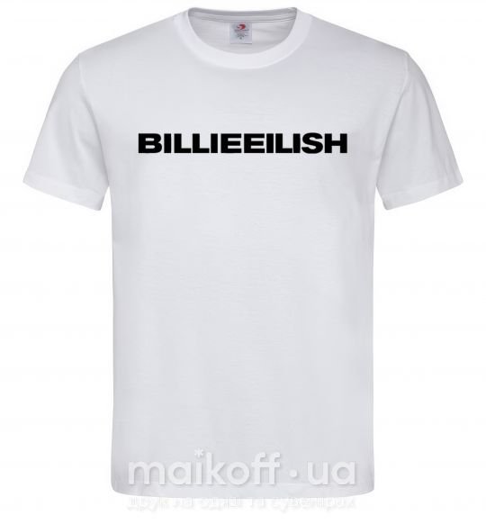 Чоловіча футболка Billieeilish text Білий фото