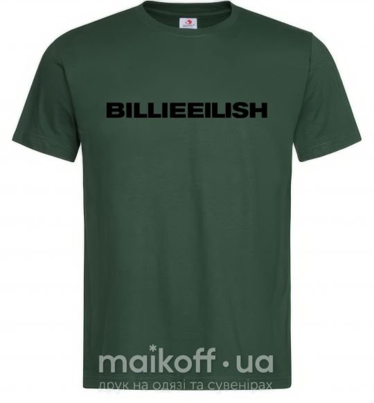 Мужская футболка Billieeilish text Темно-зеленый фото
