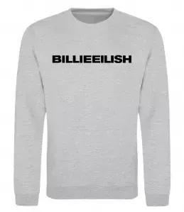 Свитшот Billieeilish text Серый меланж фото